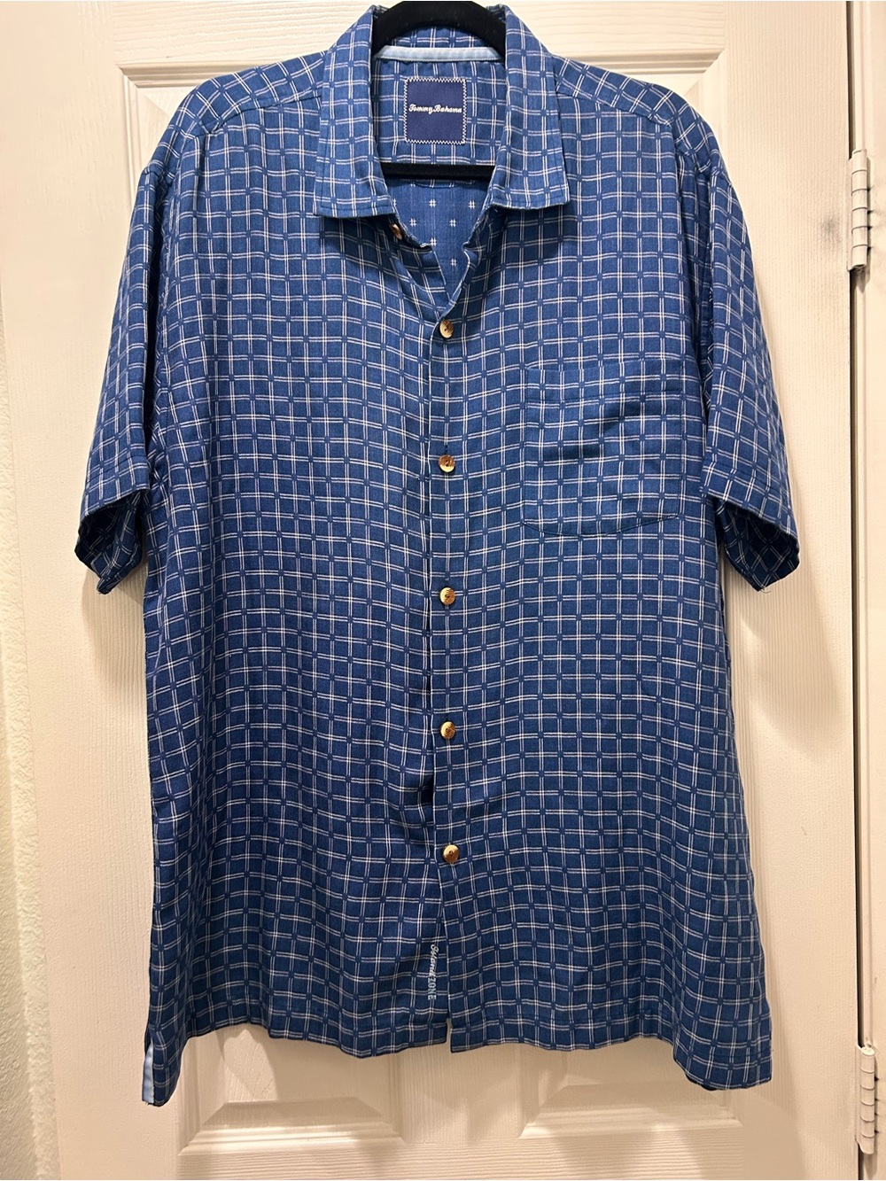 🌴☀️Tommy Bahama🍍🌴 Aloha Blue Short-Sleeve Button-Up 🌴